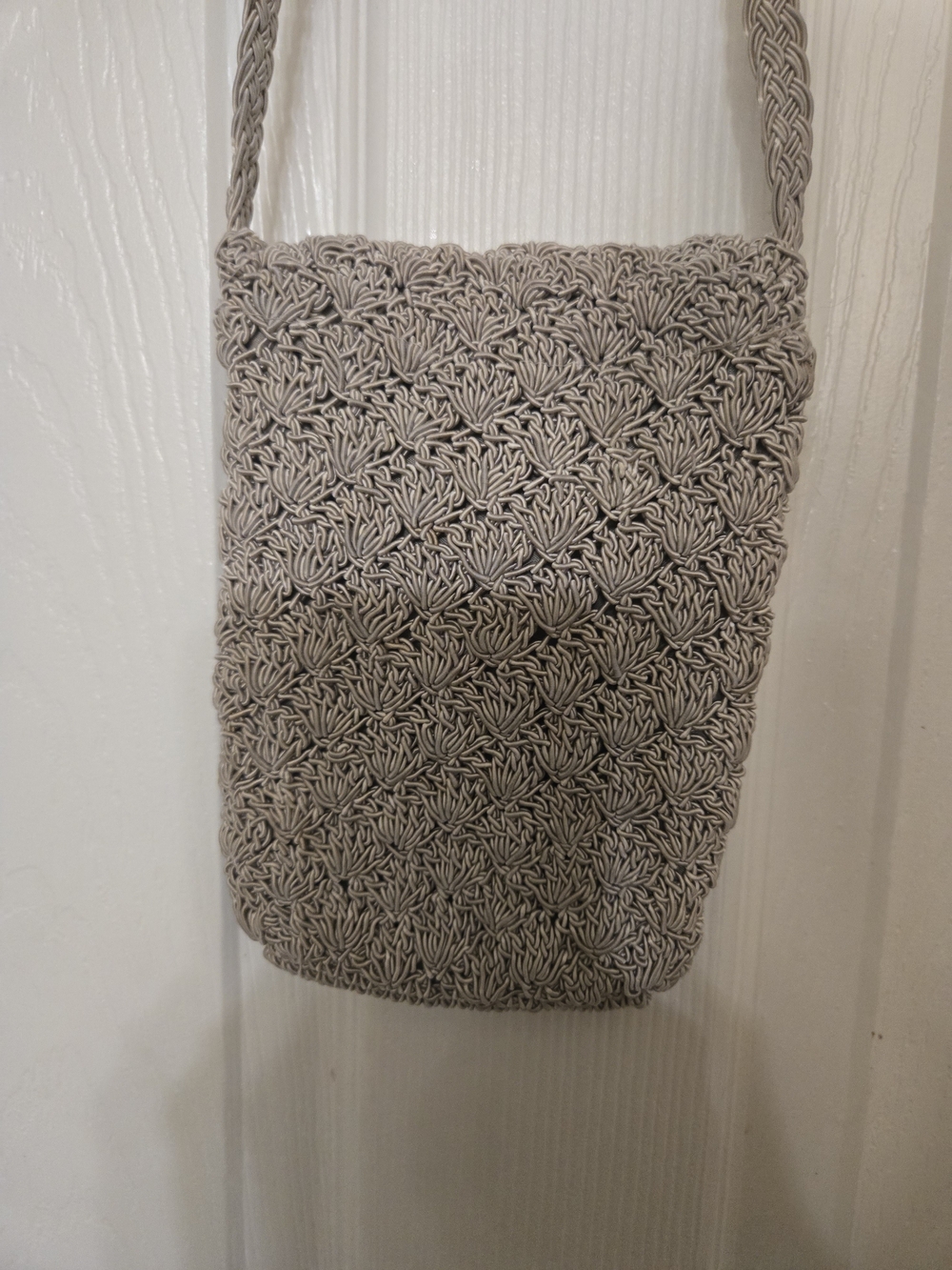 Woven Crossbody Bag in Taupe